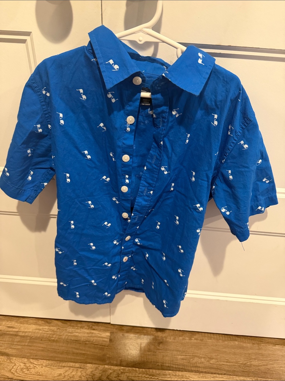 Univibe Royal Blue Short-Sleeve Button-Down Shirt